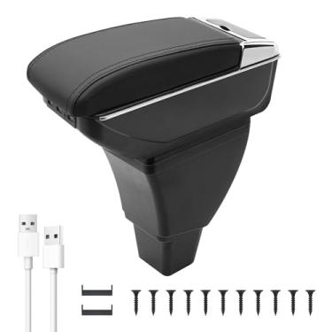 Imagem de YJYWZH Apoio De Braço Para Carro, Caixa Toyota Bb Scion Xb Xa 2004-2006, Acessórios Automotivos, Armazenamento 7 Usb, Console Central, Organizador Camada Dupla Com Porta-Copos
