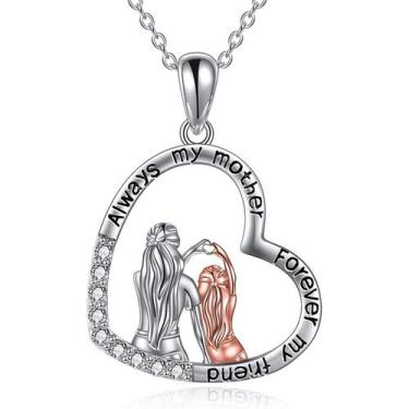 Imagem de Colar em prata 925 Mãe e Filha com revestimento de ródio - Lightbek Of