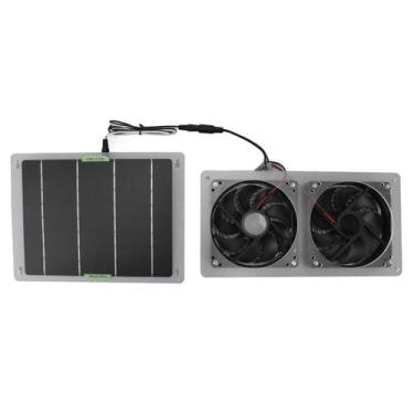 Imagem de Kit de ventiladores de painel solar Haofy 100W 12V com ventiladores de