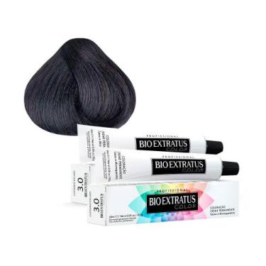 Imagem de Kit 2 Tintura Creme Bio Extratus Color Castanho Escuro 3.0 60ml