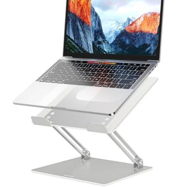 Imagem de BESIGN LS10 Suporte de alumínio para laptop, suporte ergonômico ajustável, suporte para computador compatível com laptops Air, Pro, Dell, HP, Lenovo More de 10 a 14 polegadas, prata
