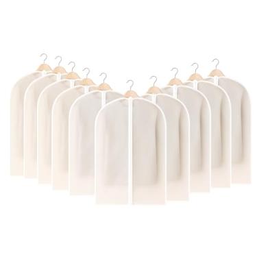 Imagem de Kit 10 Capas Protetoras de Roupa, 80x60, Para Terno, Vestido, Casaco, Com Zíper, Impermeável e Acabamento Resistente (10)