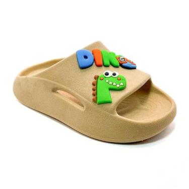 Imagem de Sandália Chinelo Slide Nuvem Menino Infantil Dino Dinossauro Leve Conf