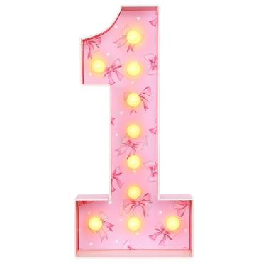 Imagem de Retisee Tenda número 1 para letreiro de 900 cm, sinal de arco grande número 1 para decorações de 1º aniversário, kit de placa de espuma pré-cortada, carta de mosaico gigante para decoração de festa de