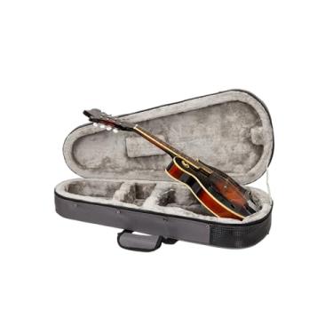 Imagem de Crossrock Capa de espuma bandolim para estilo A e F | Bolsa Gig Bag cinza leve com interior de pelúcia e bolsos de armazenamento (CRP300MAFDG)