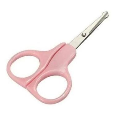 Imagem de Tesoura Cortador De Unhas Bebê E Crianças - TopMixShop, Rosa