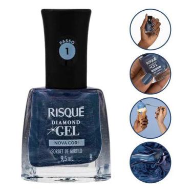 Imagem de Esmalte Sorbet Mirtilo Metalizado Diamond Gel Risque 9,5ml