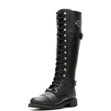 Imagem de HARLEY-DAVIDSON FOOTWEAR Bota feminina Rr-Beechwood, Renda e biqueira preta 40,64 cm, 34
