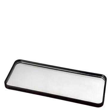 Imagem de Bandeja Decorativa Espelhada Lavabo Difusor Banheiro 30 cm Aparador Organizador de Objetos Sala (1, Preta)