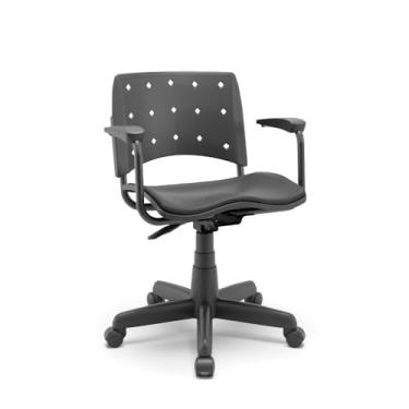 Imagem de Cadeira De EscritóRio GiratóRia - SecretáRia Estofada Com Apoio De BraçO,