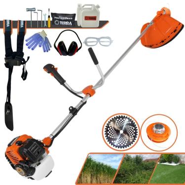 Imagem de Roçadeira À Gasolina Terra GR520-XP 2T 52cc 2,5HP de Alta Performance e Rotação Aparado...
