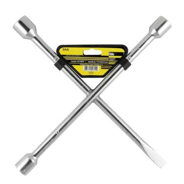 Imagem de Chave de Roda Cruz 3 Bocas 17x19x21mm - Resistente e Prática