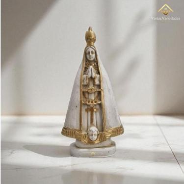 Imagem de Nossa Senhora Aparecida 20 Cm Em Gesso Cor Cinza Imagem De Fé Católica