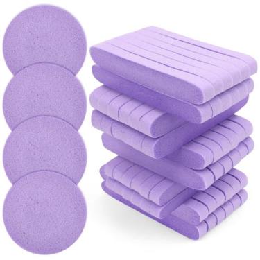 Imagem de Esponja facial Luxiv 120 unidades de remoção de maquiagem comprimida
