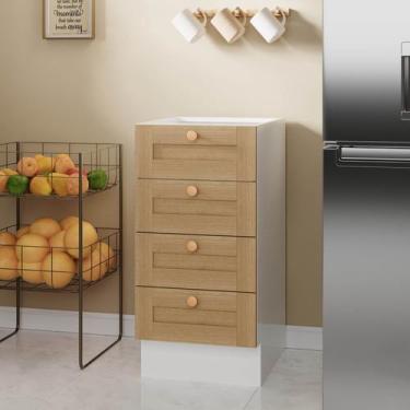 Imagem de Balcão 4 Gavetas 40cm sem Tampo Arizona CabeCasa MadeiraOriginals - Ca