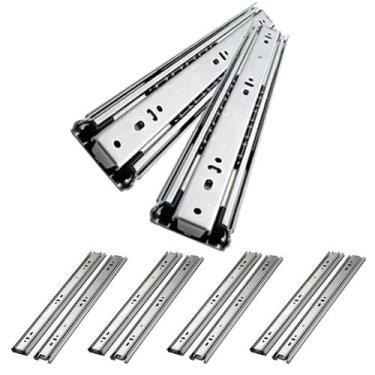 Imagem de 04 Pares Corrediça Gaveta Trilho Telescópico 35 cm para 35kg - Openfie
