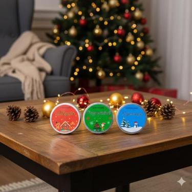 Imagem de Kit 3 Pçs Mini Velas Aromáticas Cera de Coco 20gr Sândalo, Alecrim e C