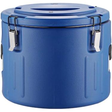 Imagem de Barril De Arroz Isolado Comercial 20l Com Exaustão De Um Botton, Balde De Transporte Refrigerado Recipiente Gelado Dispensador De Bebidas Para Alimentos Ou Bebidas Frias E Quentes, Blue