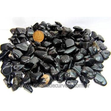 Imagem de Turmalina Preta Rolada 1 kg - Pedra Classe A 5 a 10 mm - Atacado