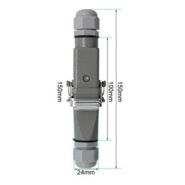 Imagem de Tomada 6 Pinos Multipolar - 16A - Alumínio Cinza
