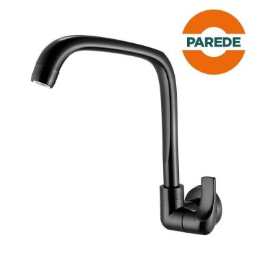 Imagem de Torneira de Parede Fortti Flat para Cozinha, Preta