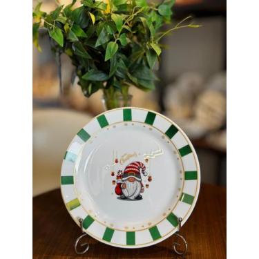 Imagem de Prato raso vidro natal encantado verde 24cm - H.MARTIN