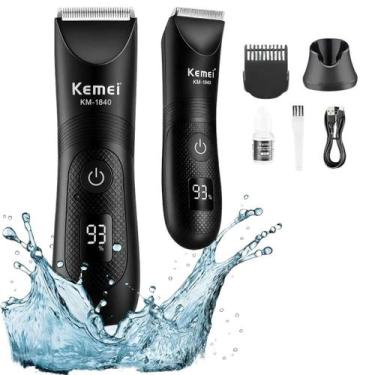 Imagem de Aparador Kemei Digital Com Base De Carga USB - Rick Imports