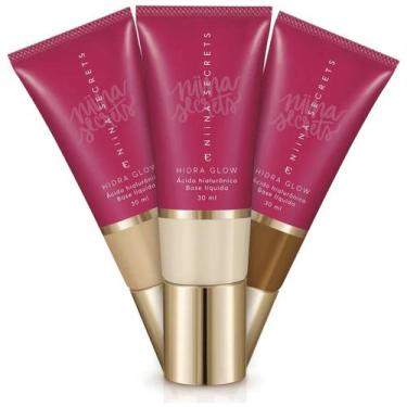 Imagem de Base Líquida Niina Secrets Hidra Glow 30ml Alta Cobertura Várias Cores