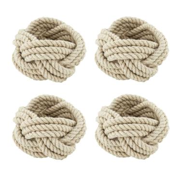 Imagem de Cj 4 Anéis/Argolas de Fibra Natural P/Guardanapos Royal Decor