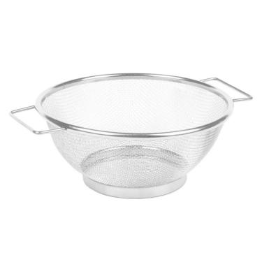 Imagem de Escorredor De Macarrão Multiuso Inox Com Alça Tamanho 20 Cm