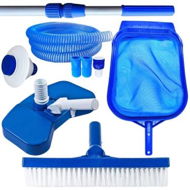 Imagem de Kit Limpeza Piscina Mangueira Silicone 5Mt Cabo 2Mt Clorador