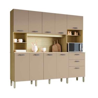 Imagem de Armário Cozinha Completo com espaço para Microondas 10 Portas Intense 