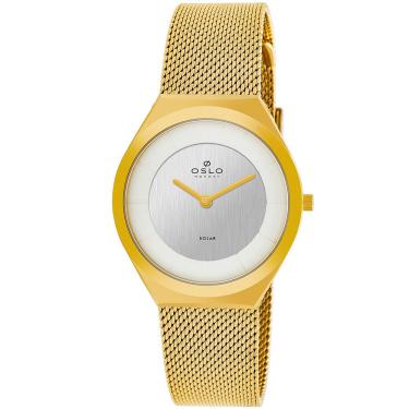 Imagem de Relógio Oslo Feminino Ref: Ofgsssvs0003 B1kx Slim Solar Dourado