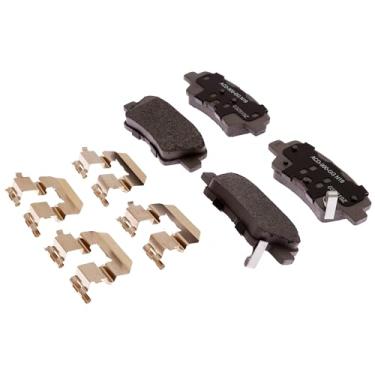 Imagem de ACDelco Conjunto de pastilhas de freio a disco traseiro de cerâmica prata 14D1544CHF1 com clipes