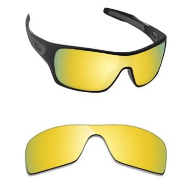Imagem de Alphax Lentes de reposição espelhadas em ouro 24K não polarizadas para óculos de sol Oakley Turbine Rotor OO9307