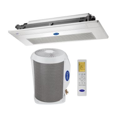 Imagem de Ar Condicionado Split Cassete 1 Via Inverter Carrier 12.000 BTUs Quente e Frio 220V Monofásico