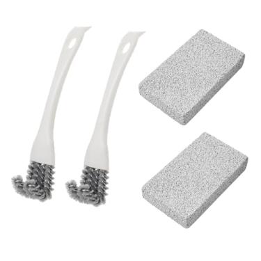 Imagem de UtySty Conjunto de 2 conjuntos de blocos de tijolos com escova de grelha, limpador de churrasqueira, ferramenta de limpeza de churrasco para grelhas de aço inoxidável de ferro fundido, churrasqueira a