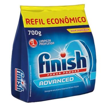Imagem de Finish Advanced Detergente para Lava Louças em Pó, Limpeza Profunda, Refil 700g