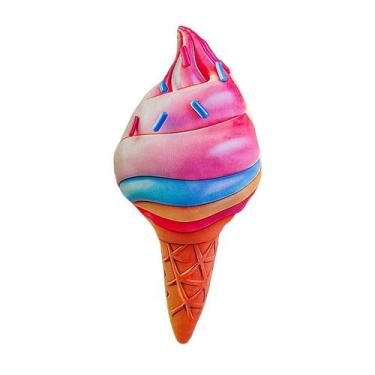 Imagem de Casquinha de sorvete colorida de brinquedo de pelúcia de 50 cm - reche