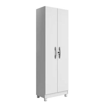 Imagem de Armário Multiuso Sparta 2 Portas 4 Prateleiras Benetil Cor:branco