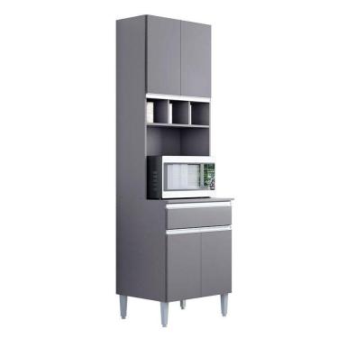 Imagem de Armário Paneleiro Duplo Andréia Cinza Fosco - Ajl