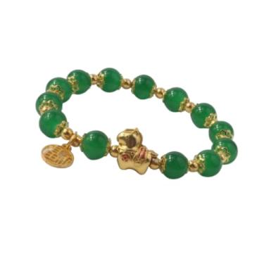 Imagem de 2026 Ano Novo do Cavalo Contas Pulseiras Pingente de Cavalo Cristal Pulseira Elástico Presente de Ano Novo, Small, Vidro, Sem Pedra Preciosa