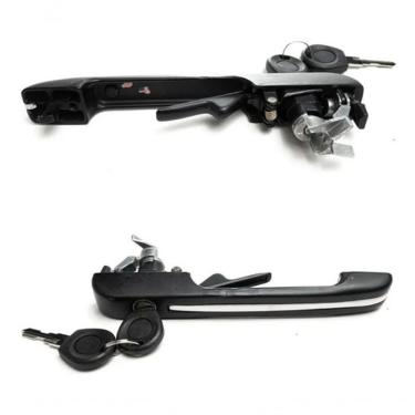 Imagem de Par Maçaneta Externa Santana Friso Cromado Metal 1992 1998 - Un / 2 [f103]