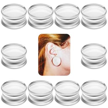 Imagem de Yaalozei 6G-30 mm Medidores acíricos sólidos para tampões de sela de orelha, expansores de túneis, esticador, piercings de carne, conjunto de joias corporais para mulheres e homens, Metal, Zircônia