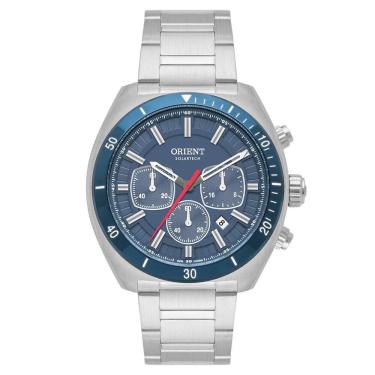 Imagem de Relógio Orient Masculino Ref: Mbssc285 D1sx Solar Cronógrafo Prateado