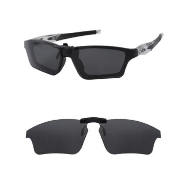 Imagem de HILEEN Óculos de sol polarizados com clipe para Oakley Crosslink Sweep OX8031 55 mm para homens e mulheres proteção UV - preto