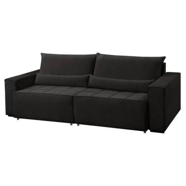 Imagem de Sofa 4 Lugares 2,40m Retrátil E Reclinável Nepal - Coliseu Cor:preto