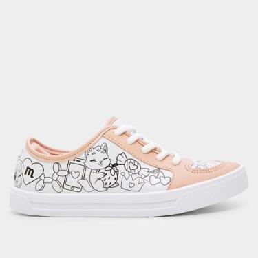 Imagem de Tênis Infantil Molekinha Casual Menina, Preto, Rosa, 27