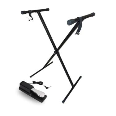 Imagem de Kit Suporte em X para Teclado e Pedal Sustain P10