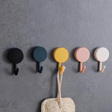 Imagem de 10 ganchos de parede autoadesivos, sem ganchos para bolsa de casaco, ganchos para pendurar na porta do banheiro, acessórios de armazenamento doméstico